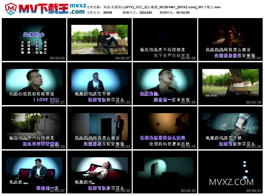 刘龙-失落的心(MTV)_国语_流行歌曲_MC201461